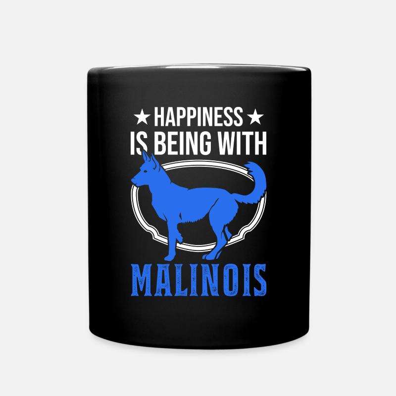 Malinois Happiness Mechelse Herder - Tasse einfarbig - Schwarz