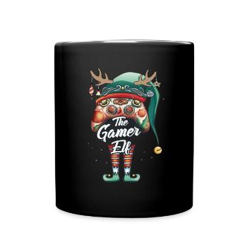 Gamer Elf Dab Gambler Outfit Drôle Noël - Mug uni - noir - Devant