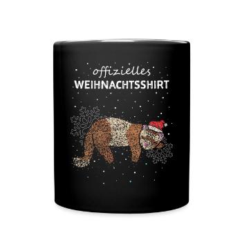 Frettchen Offizielles Weihnachtsshirt Wichteln - Tasse einfarbig - Schwarz - Vorne