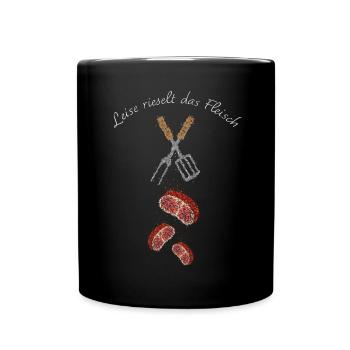 Winter Grill BBQ Grill Grill Meat Barbeque - Full Colour Mug - black - Front