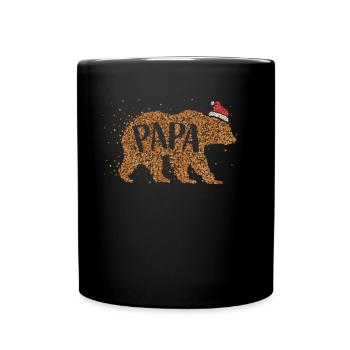 Papa Santa Hat Chapeau de Noël - Mug uni - noir - Devant
