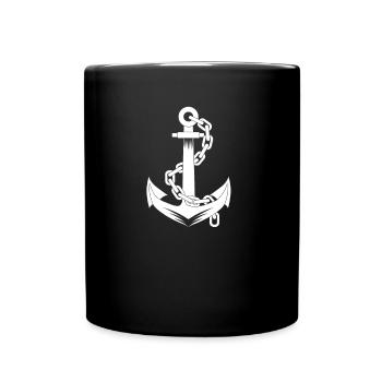 Saillier d’ancre Sailboat Design - Mug uni - noir - Devant