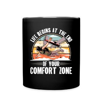 Skydiving Parachuting Parachute - Full Colour Mug - black - Front