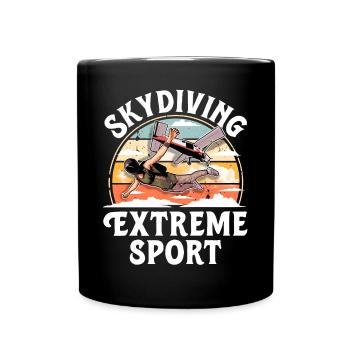 Skydiving Parachuting Parachute - Full Colour Mug - black - Front