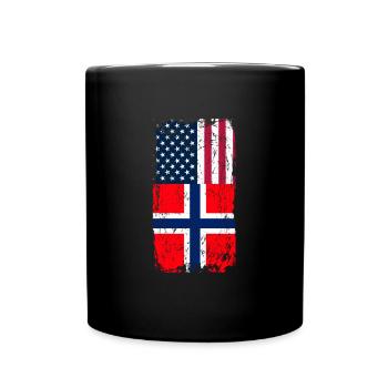 Norvège Amérique - Mug uni - noir - Devant