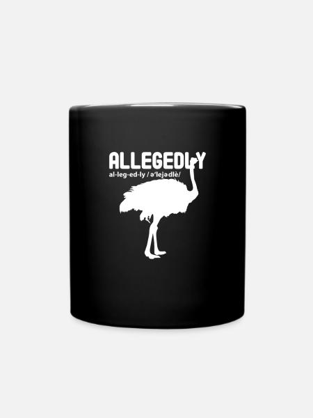 Strauß - Tasse einfarbig - Schwarz
