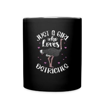Strauß Vogel Tier Strauss Afrika Safari Geschenk - Tasse einfarbig - Schwarz - Vorne
