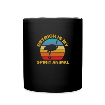 Autruche - Mug uni - noir - Devant