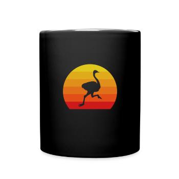 Autruche - Mug uni - noir - Devant