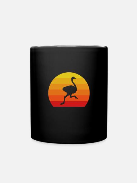 Strauß - Tasse einfarbig - Schwarz