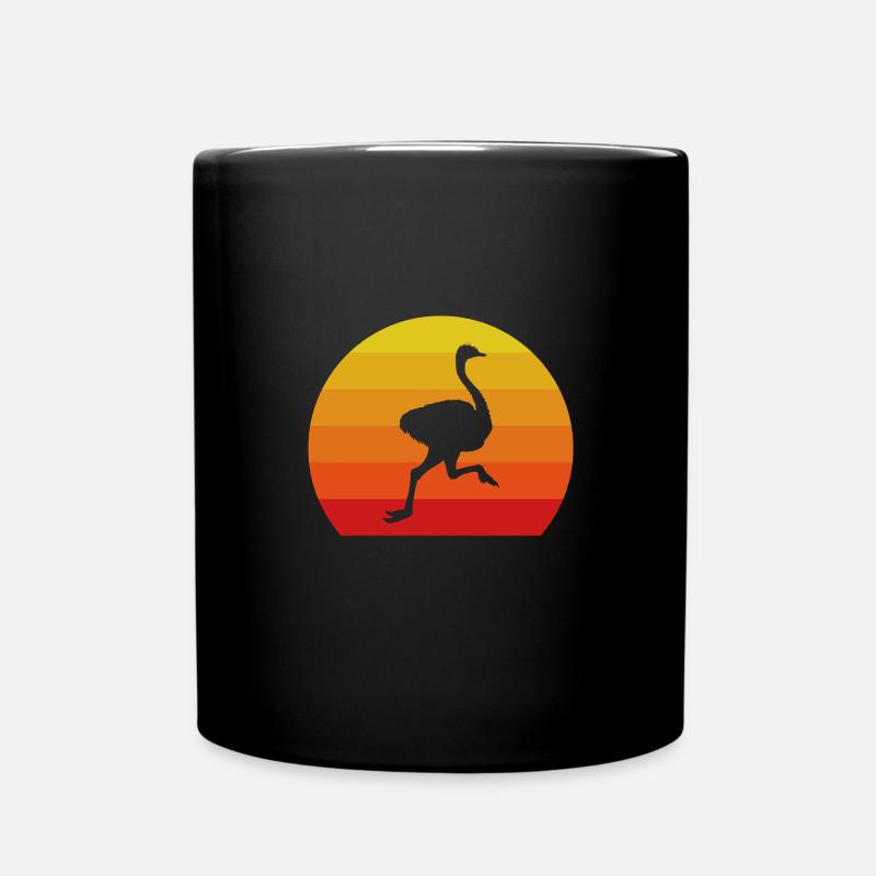Strauß - Tasse einfarbig - Schwarz