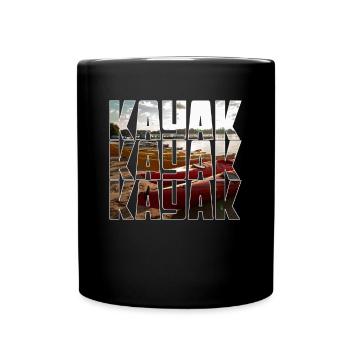 kayak - Tasse einfarbig - Schwarz - Vorne