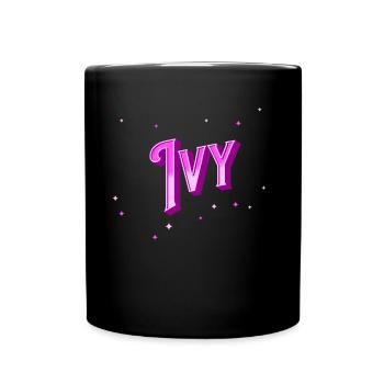 Nom de lierre personnalisé - Mug uni - noir - Devant