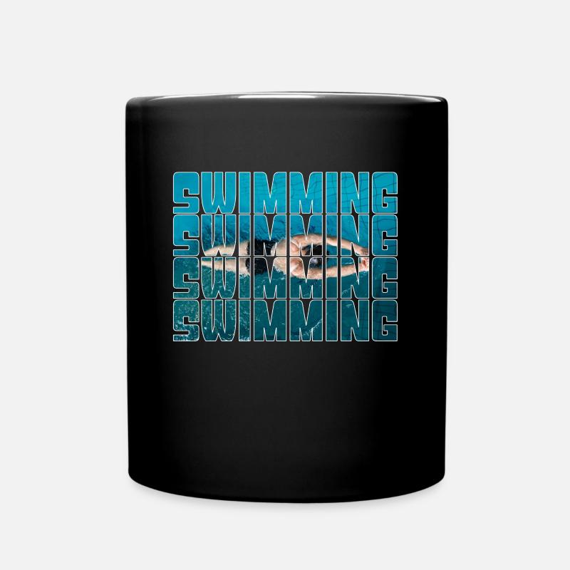 Schwimmen - Tasse einfarbig - Schwarz