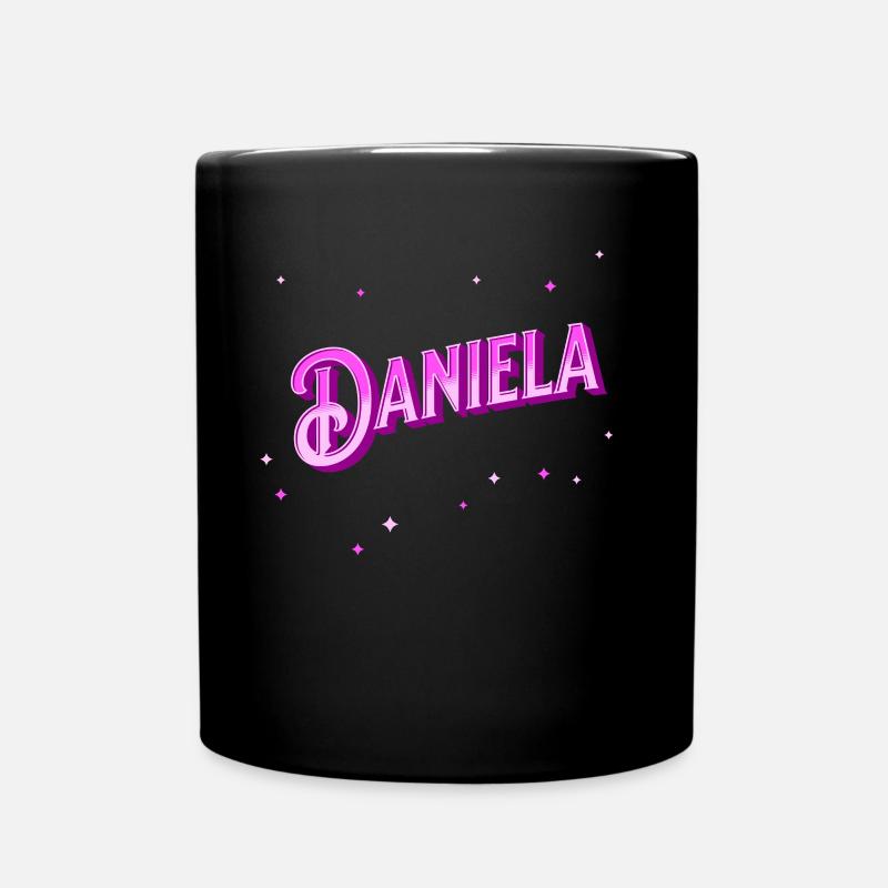 Daniela Namen personalisiert - Tasse einfarbig - Schwarz