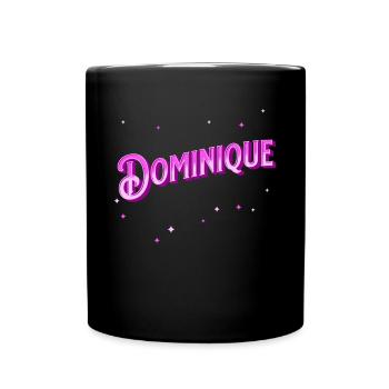 Nom Dominique personnalisé - Mug uni - noir - Devant