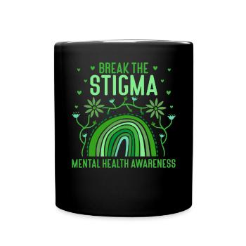 Anxiety Depression Mental Health - Full Colour Mug - black - Front