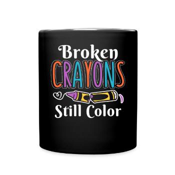 Anxiety Depression Mental Health - Full Colour Mug - black - Front