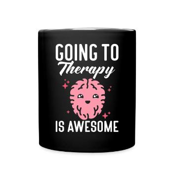 Anxiety Depression Mental Health - Full Colour Mug - black - Front