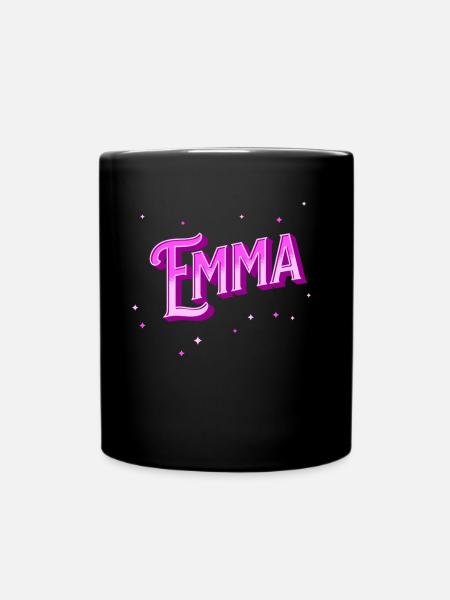 Emma Namen personalisiert - Tasse einfarbig - Schwarz