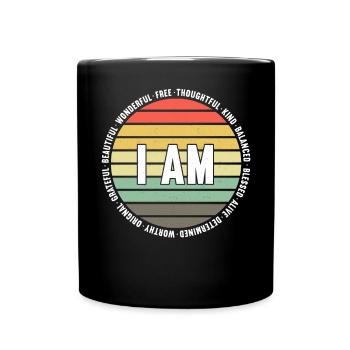Anxiety Depression Mental Health - Full Colour Mug - black - Front