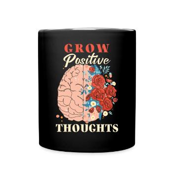Anxiety Depression Mental Health - Full Colour Mug - black - Front