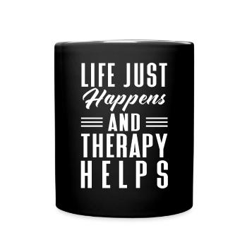 Anxiety Depression Mental Health - Full Colour Mug - black - Front