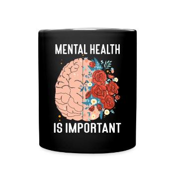 Anxiety Depression Mental Health - Full Colour Mug - black - Front