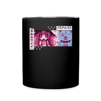 Yami Kawaii Witch Chibi Anime Japanische Ästhetik - Tasse einfarbig - Schwarz - Vorne