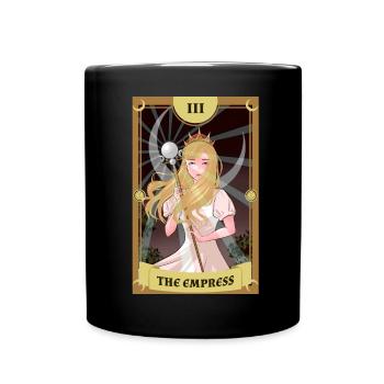 Anime -Tarot -Karte die Kaiserin - Tasse einfarbig - Schwarz - Vorne