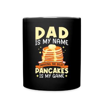 Dad makes the best pancakes - Full Colour Mug - black - Front