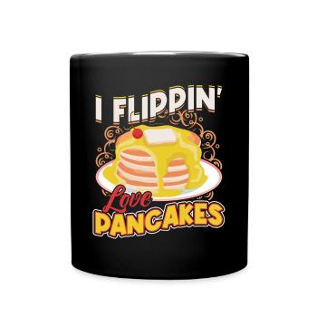 I Flippin Love Pancakes – Pfannkuchenmacher - Tasse einfarbig - Schwarz - Vorne
