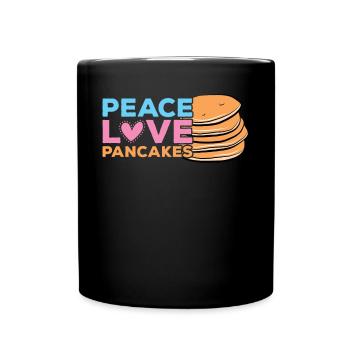 Paix - Amour - Crêpes - Pancake makers - Mug uni - noir - Devant