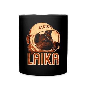 Laika Space Dog - Full Colour Mug - black - Front