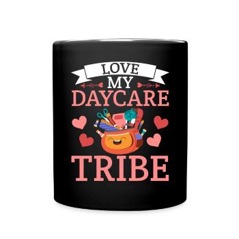 Love My Daycare Tribe Childcare Educator Director - Full Colour Mug - black - Front