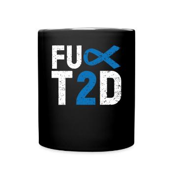Diabète de type 2 DT2 Sensibilisation au diabète du guerrier - Mug uni - noir - Devant