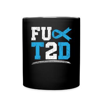 Diabète de type 2 DT2 Sensibilisation au diabète du guerrier - Mug uni - noir - Devant