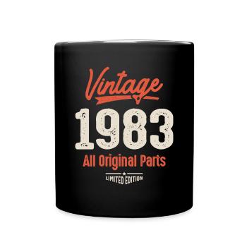 Vintage Born in 1983 - 39th Birthday Retro - Full Colour Mug - black - Front