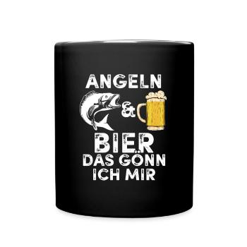 Angeln Fishing Fisher Angelrute Karpfen Rute Fisch - Tasse einfarbig - Schwarz - Vorne