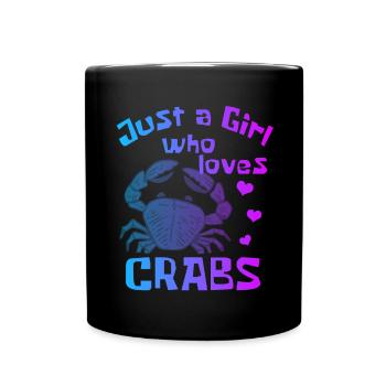 Krebs Geschenk Schrimp Krabbe Hummer Skorpion - Tasse einfarbig - Schwarz - Vorne