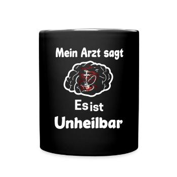 Shisha Tshirt Herren Damen Wasserpfeife Pfeife - Tasse einfarbig - Schwarz - Vorne