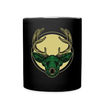 Deer Animal Deer Reer Gift Suède - Mug uni - noir - Devant