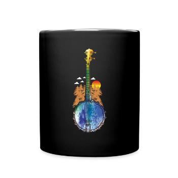 Banjo Shirts For Men Bluegrass Appalachia Folk - Full Colour Mug - black - Front