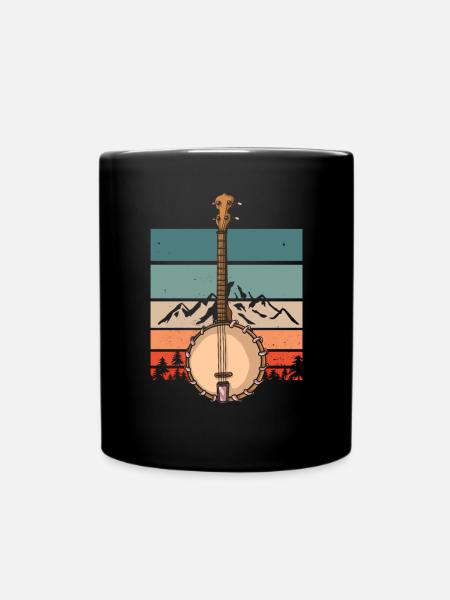 Chemises Banjo Pour Hommes Bluegrass Appalachia Folk - Mug uni - noir