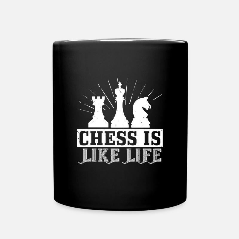 Chess is like life - Full Colour Mug - black