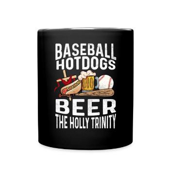 Baseball Hot Dogs & Bière The Holy Trinity Baseball - Mug uni - noir - Devant