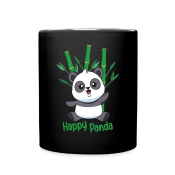 Panda Love Cute Pandas Animal Lovers Bamboo - Full Colour Mug - black - Front