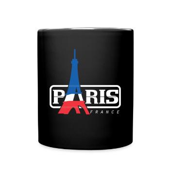 Paris Je T'aime France Eiffel Tower - Full Colour Mug - black - Front
