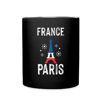 Love Paris Art Tour Eiffel France Français - Mug uni - noir - Devant