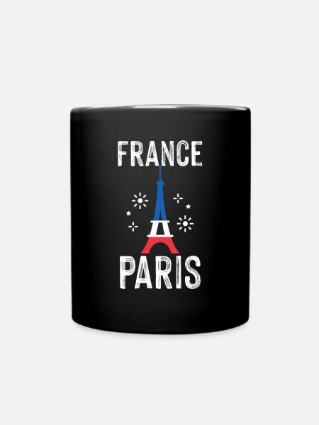 Love Paris Art Tour Eiffel France Français - Mug uni - noir